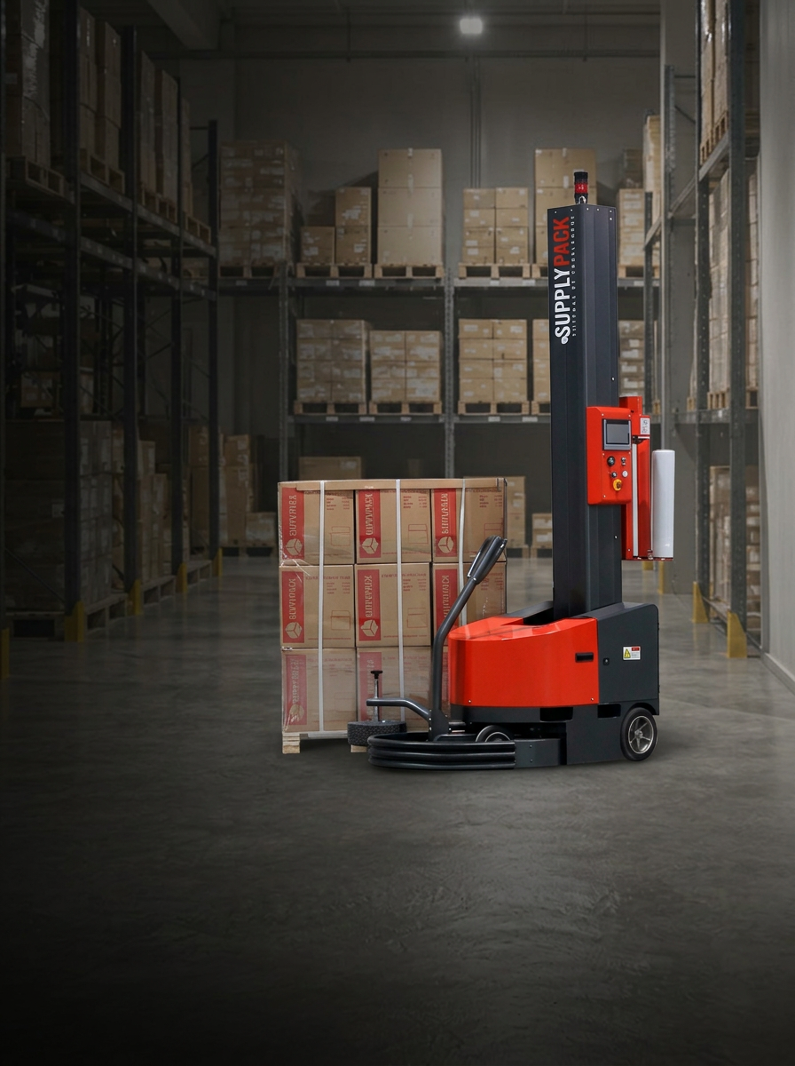 Robot SPW-700 envolvendo paletes
