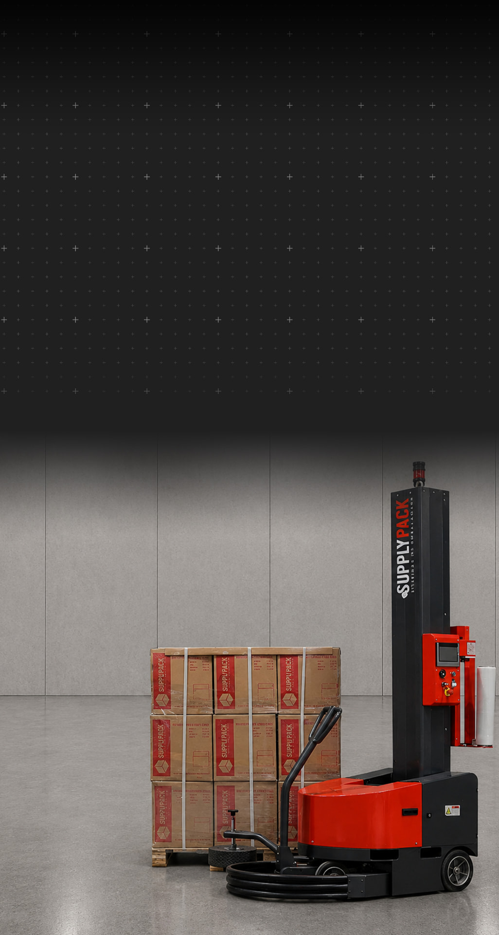 Robot SPW-700 envolvendo paletes